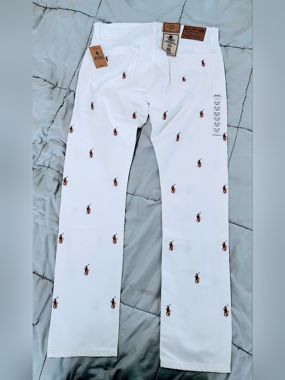 Polo Ralph Lauren Sullivan Slim 32x32 White Pony Embroidered Jeans NWT - Picture 4 of 6
